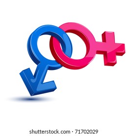 Illustration Male Female Sex Symbol On Stock Vector Royalty Free