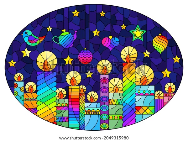 Illustration Style Stained Glass Window On Stock Vector Royalty Free