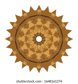 Shri Yantra Nice Triangles Lotus Gold Stock Vector Royalty Free