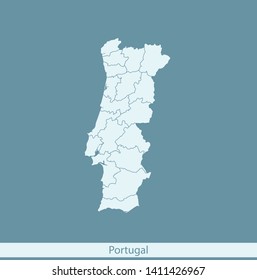 Illustration Vector Map Portugal Stock Vector Royalty Free