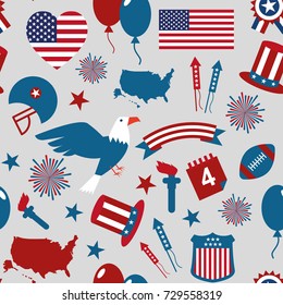 Independence Day Seamless Pattern Stock Vector Royalty Free