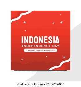 Indonesia Independence Day Social Media Stock Vector Royalty Free