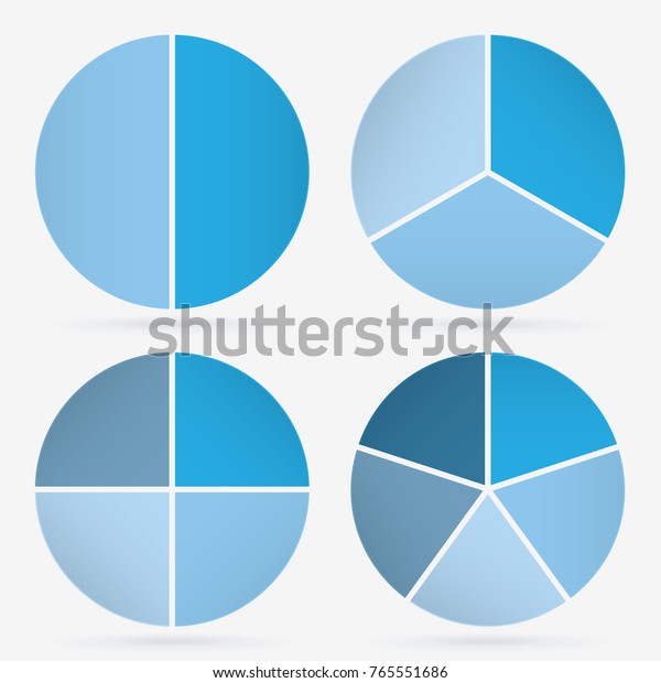 Info Template Pie Charts Blue 2 Stock Vector Royalty Free 765551686