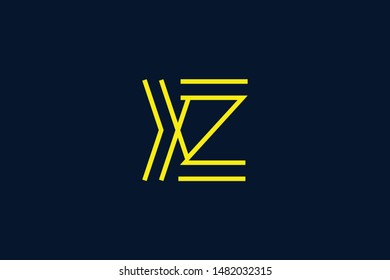 Initial Based Clean Minimal Logo Xz Stock Vector Royalty Free