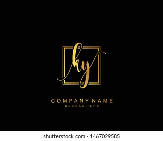 Initial Gy Beauty Monogram Elegant Logo Image Vectorielle De Stock