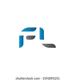 Initial Letter Fl Logo Design Vector Stock Vector Royalty Free