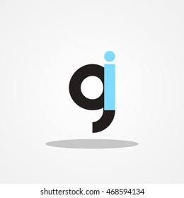 Initial Letter Gi Lowercase Logo Design Stock Vector Royalty Free