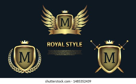 Shield Logo Collection Your Business Company Stock Vector Royalty Free