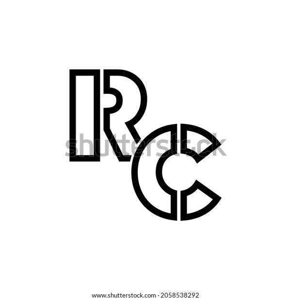 Initial Letter Rc Logo Design Stock Vector Royalty Free 2058538292