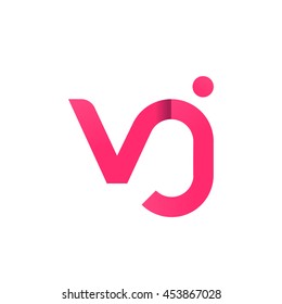 Initial Letter Vj Modern Linked Circle Stock Vector Royalty Free