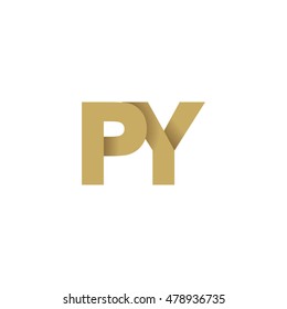 Initial Letters Pv Overlapping Fold Logo Stock Vector Royalty Free