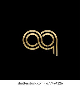 Initial Lowercase Letter Ag Linked Outline Stock Vector Royalty Free