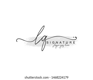 Initial Ml Beauty Monogram Elegant Logo Vetor Stock Livre De Direitos