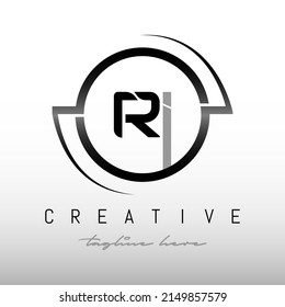 Initial Ri Letter Logo Creative Modern Stock Vector Royalty Free