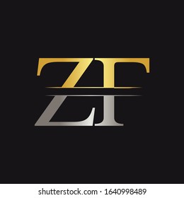 Initial Zf Letter Linked Logo Vector Stock Vector Royalty Free