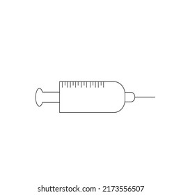 Injection Vector Icon Simple Syringe Icon Stock Vector Royalty Free