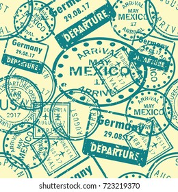 Visas Stamps Seals Passport World Map Stock Photo Edit Now