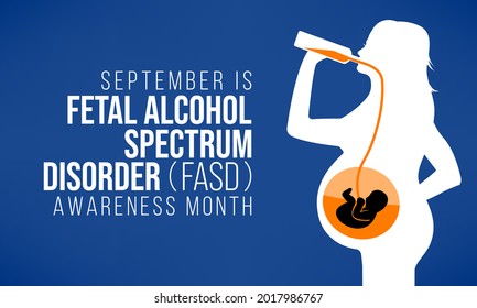 International Fetal Alcohol Spectrum Disorder Awareness Stock Vector