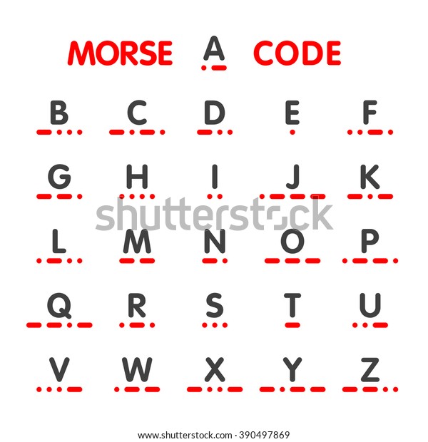 International Morse Code Alphabet Vector Illustration