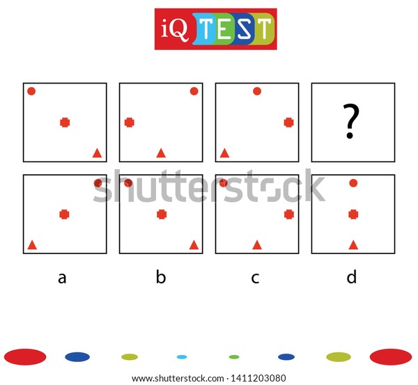 Iq Test Practical Questions Intelligence Questions Stock Vector