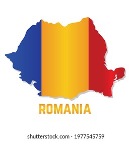 Isolated Map Flag Romania Vector Illustration Stock Vector Royalty