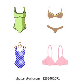 Isolated Object Bikini Fashion Symbol Collection Stock Vector Royalty