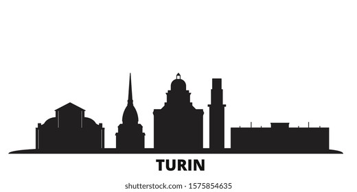 Italy Turin City Skyline Isolated Vector Stock Vector Royalty Free