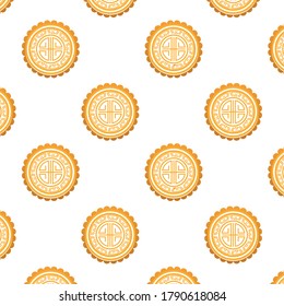 Vektor Stok Japanese Seals Stamps Pattern Background Vector Tanpa