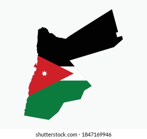 Flag Map Jordan Stock Vector Royalty Free 1700572705