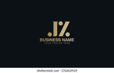 Jz Initial Based Minimal Logo Design Stock Vector Royalty Free