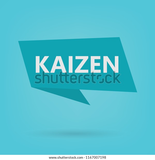 Kaizen Word On Sticker Vector Illustration Stock Vector Royalty Free