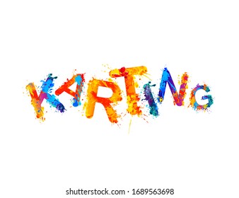 Amazing Vector Inscription Splash Paint Letters Stock Vector Royalty