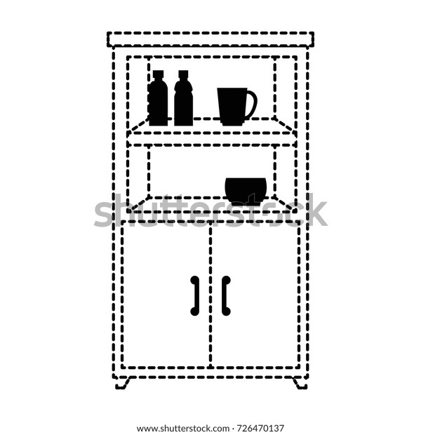 Kitchen Cabinet Isolated Icon Stock Vector Royalty Free 726470137