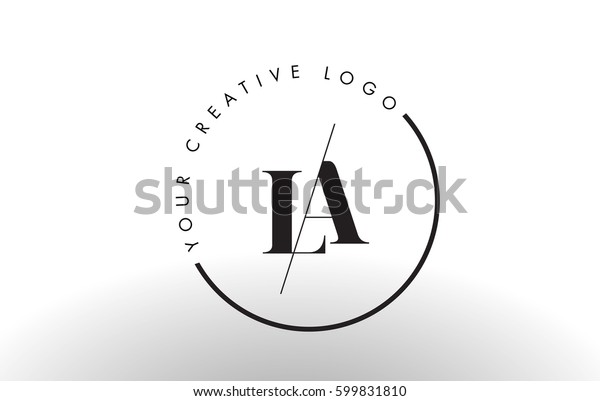 La Letter Logo Design Creative Intersected Stock Vector Royalty Free