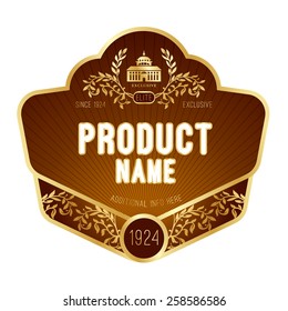 Label Design Stock Vector Royalty Free 258550649 Shutterstock