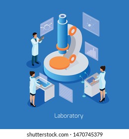 Laboratory Research Isometric Vector Concept Stock Vector Royalty Free