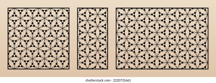 Laser Cut Panel Set Vector Template Stock Vector Royalty Free