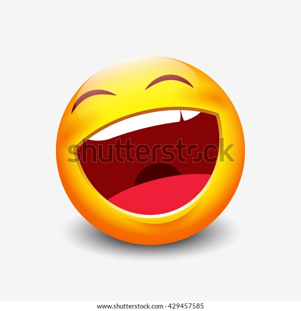 Laughing Emoticon Vector Illustration Stock Vector Royalty Free