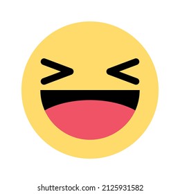 Laughing Reaction Emoji Haha React Smiling Stock Vector Royalty Free Shutterstock