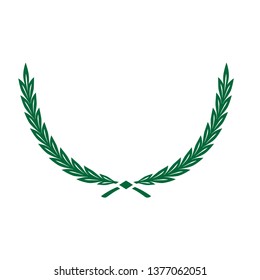 Laurel Wreath Icon Emblem Made Laurel Stock Vector Royalty Free