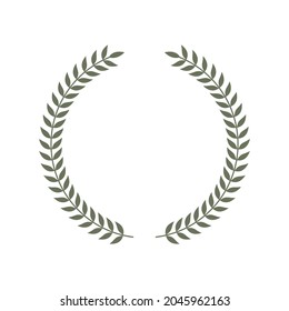 Laurel Wreath Icon Emblem Made Laurel Stock Vector Royalty Free