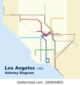 Layered Editable Vector Illustration Subway Diagram Stock Vector