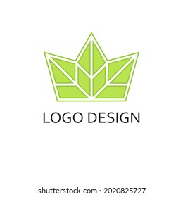 Leaf Crown Logo Design Template Stock Vector Royalty Free 2020825727