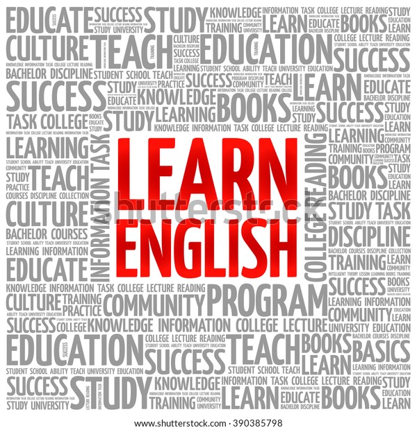 Learn English Word Cloud Education Concept Stock Vector Royalty Free