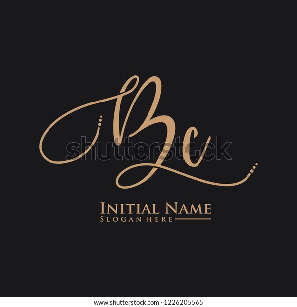 Letter Bc Logo Initial Letter Design Stock Vector Royalty Free