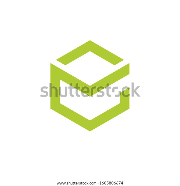 Letter E Hexagon Logo Design Vector Stock Vector Royalty Free