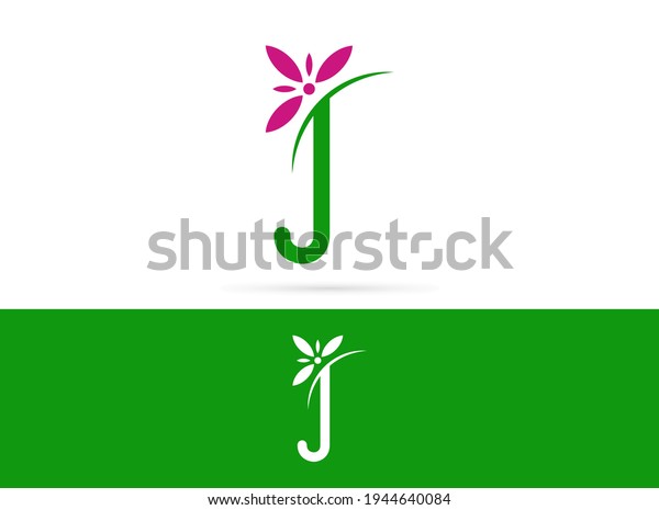 Letter J Flower Logo Design Vector Stock Vector Royalty Free