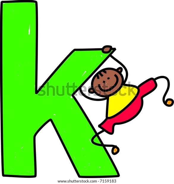 Letter K Boy Lowercase Version Stock Vector Royalty Free 7159183