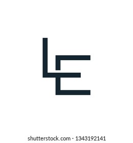 Letter Le Logo Design Vector Stock Vector Royalty Free 1343192141