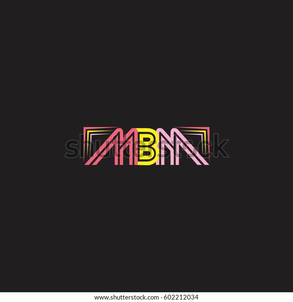 Letter Mbm Design Logo Vector Stock Vector Royalty Free